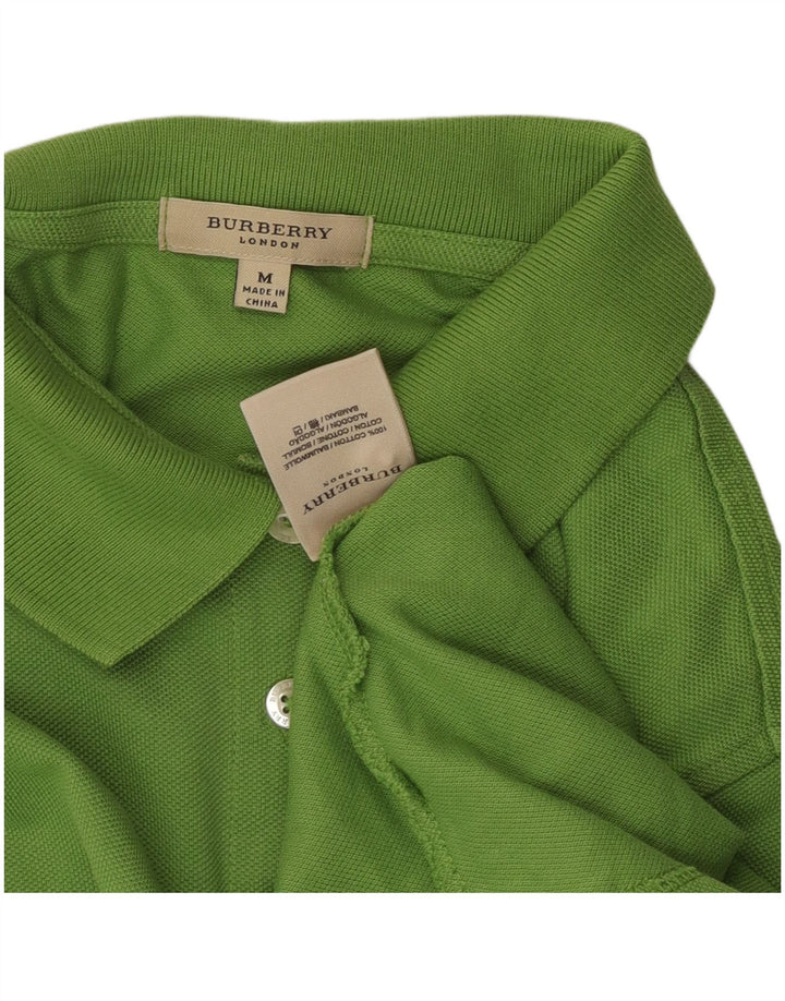 BURBERRY Polo Femme UK 12 Coton Vert Moyen