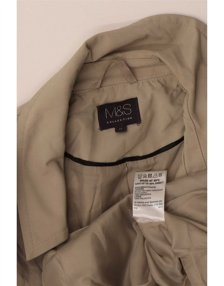 Marks & Spencer Trench court pour femme UK 12 Polyester beige moyen