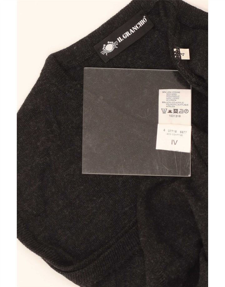Il Granchio Débardeur Gilet Homme Gris Moyen Laine Vierge