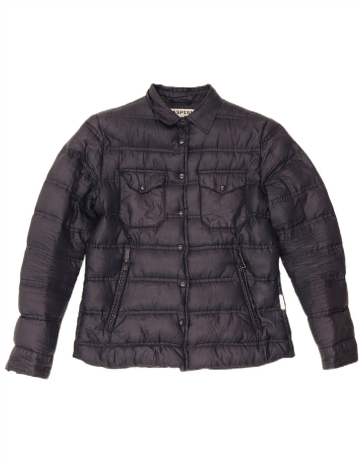 Aspesi Veste matelassée pour femme UK 12 Medium Bleu marine Polyester