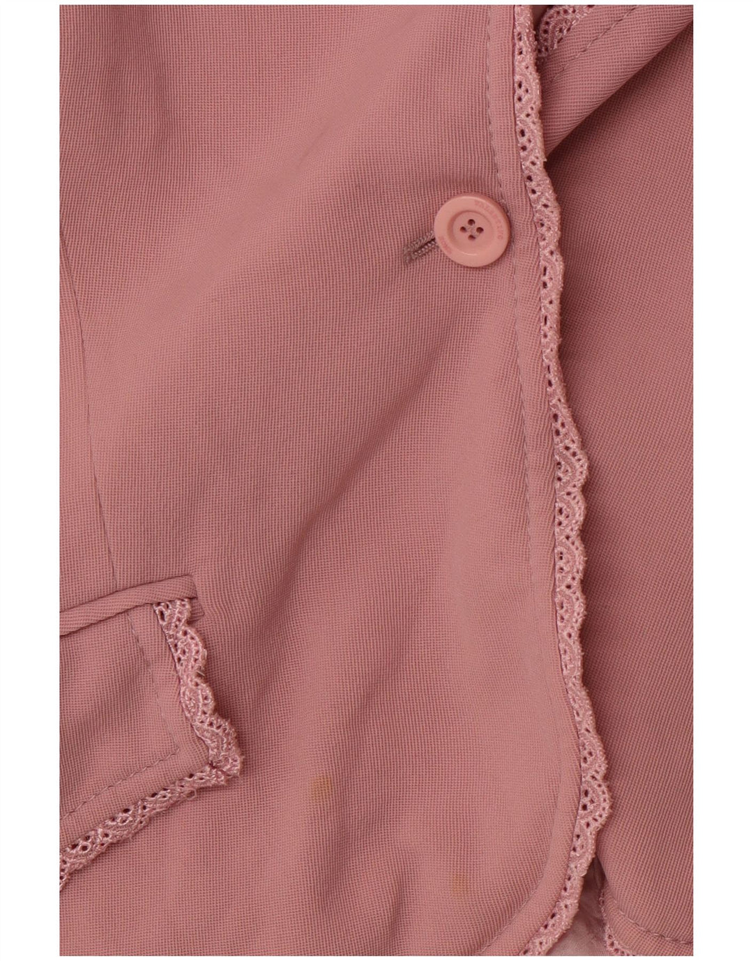 VALENTINO Veste Blazer 1 Bouton Femme UK 14 Laine Vierge Rose Moyen