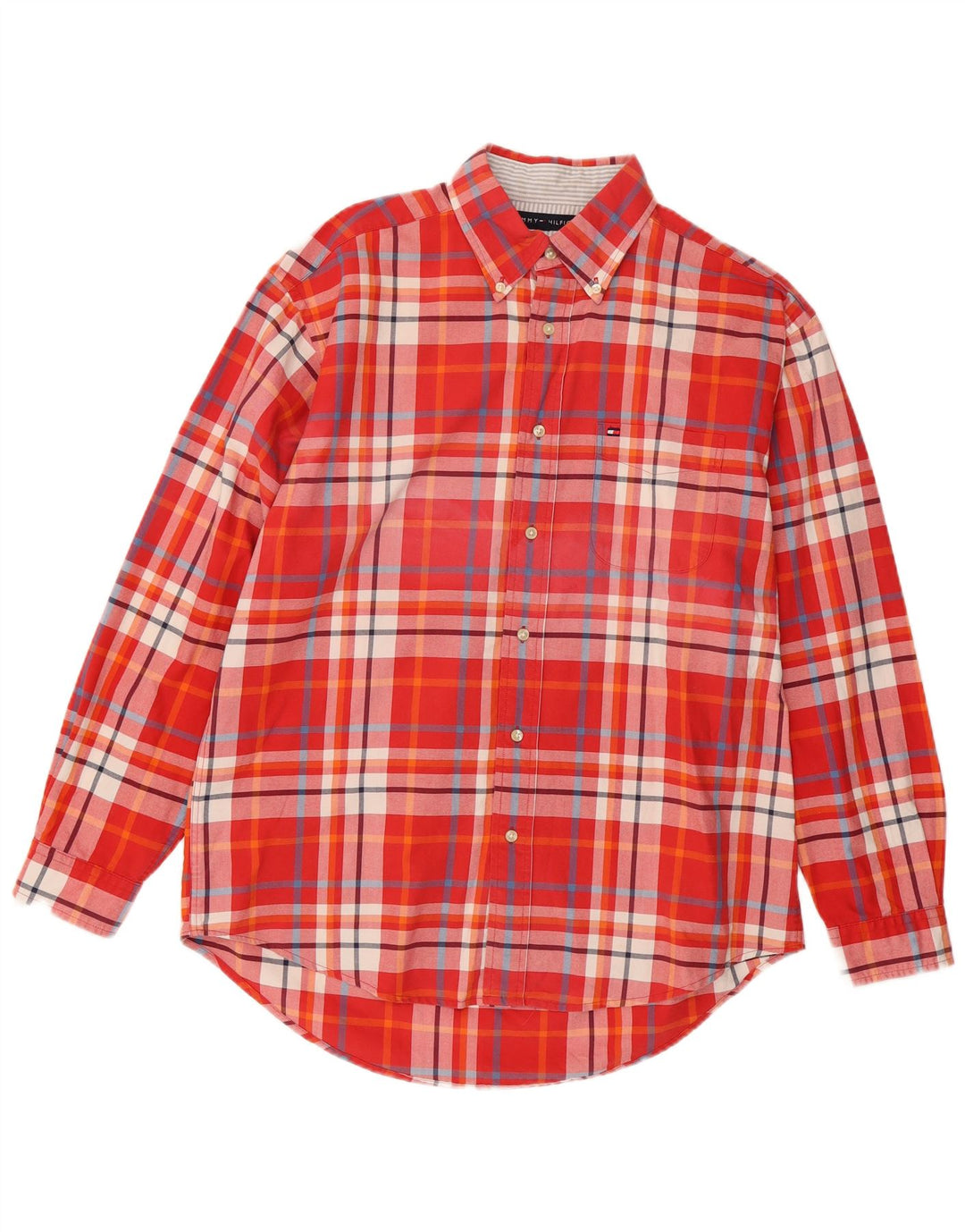 Tommy Hilfiger Chemise Homme Rouge Moyen Plaid Coton
