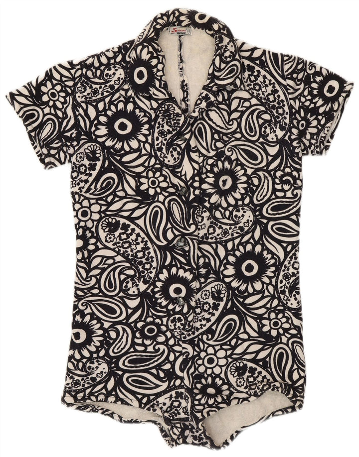vintage Femme Body IT 44 Moyen Noir Paisley