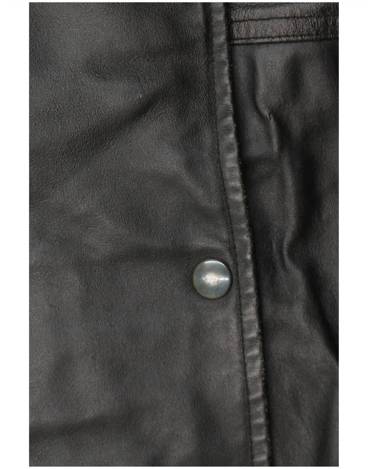 La Griffe Manteau en Cuir Femme IT 54 3XL Cuir Noir