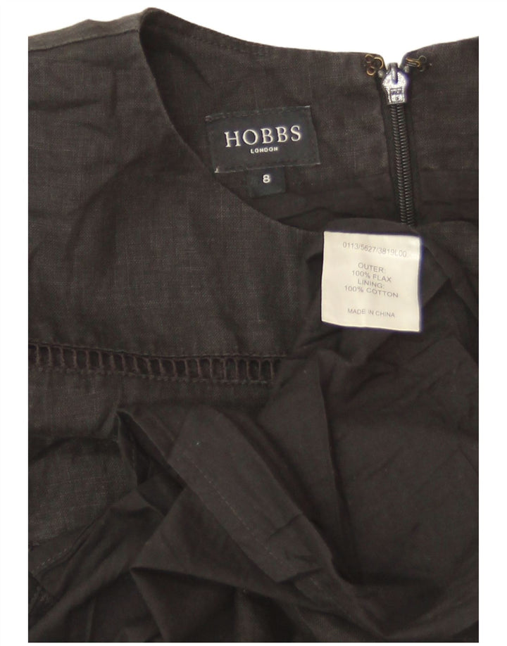Hobbs Robe basique sans manches pour femme UK 8 Petit Lin Noir