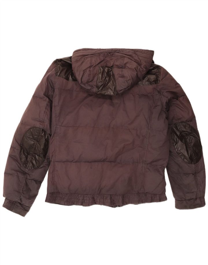 Hugo Boss Veste matelassée à capuche pour homme UK 38 Marron moyen
