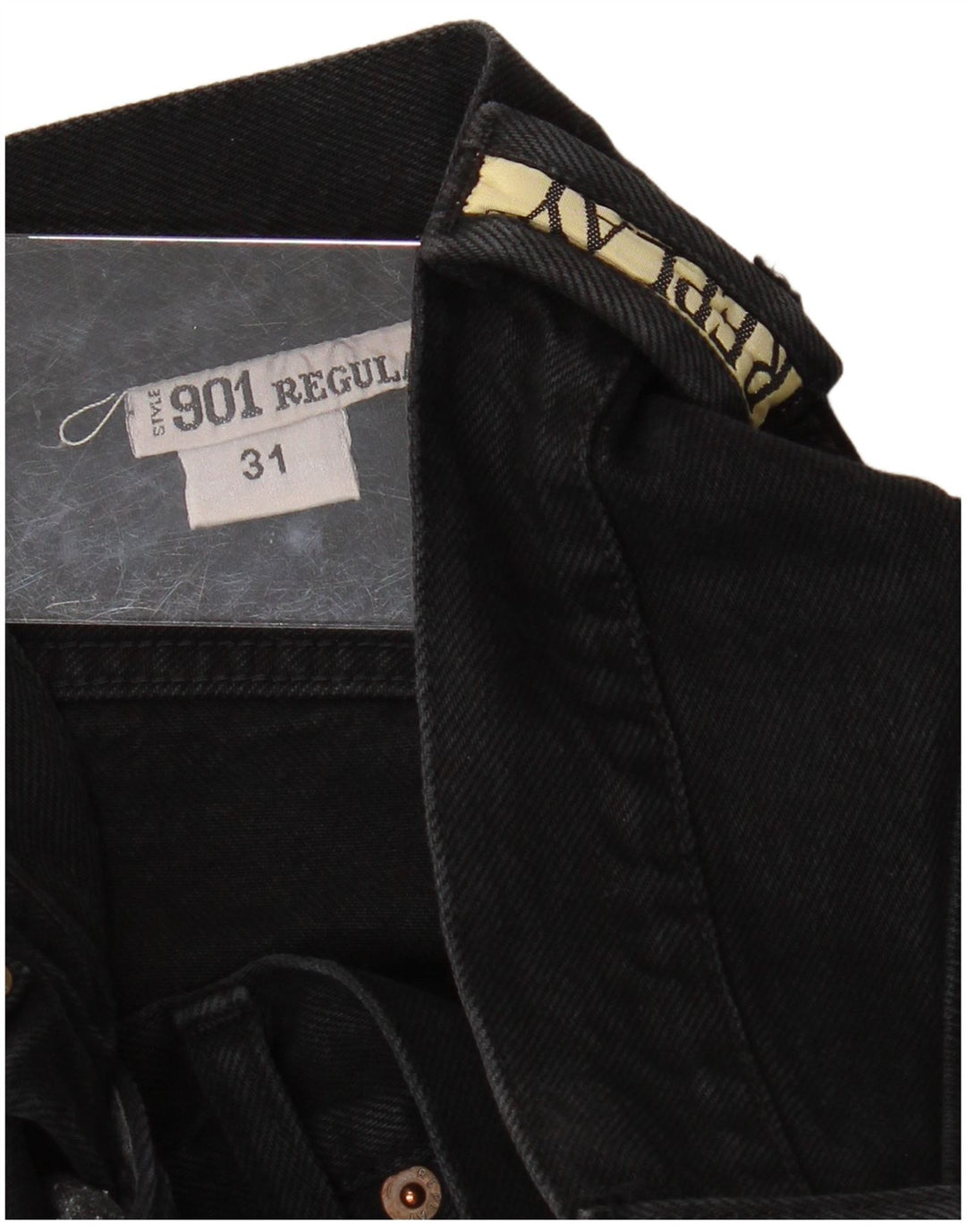 REPLAY Jean Droit 901 Regular Fit W31 L32 Homme Noir Coton
