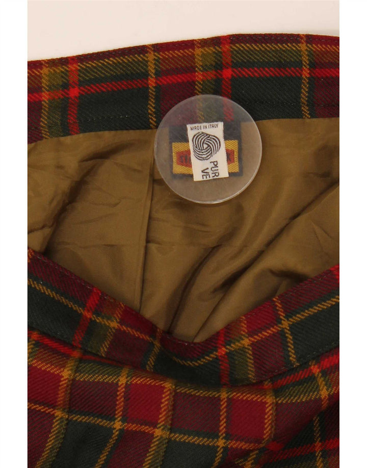 Steinbock Jupe plissée couteau pour femme W32 Grand carreaux rouges
