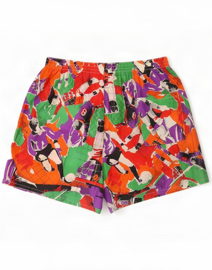 Brugi Short de sport à motif abstrait pour garçons 14-15 ans Multicolore