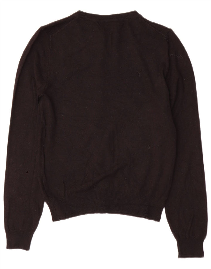 Marks & Spencer Pull Cardigan Femme UK 8 Petit Viscose Noir