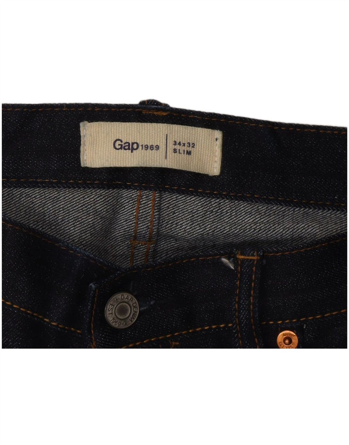 Gap Jean Slim Homme W34 L32 Bleu Marine Coton
