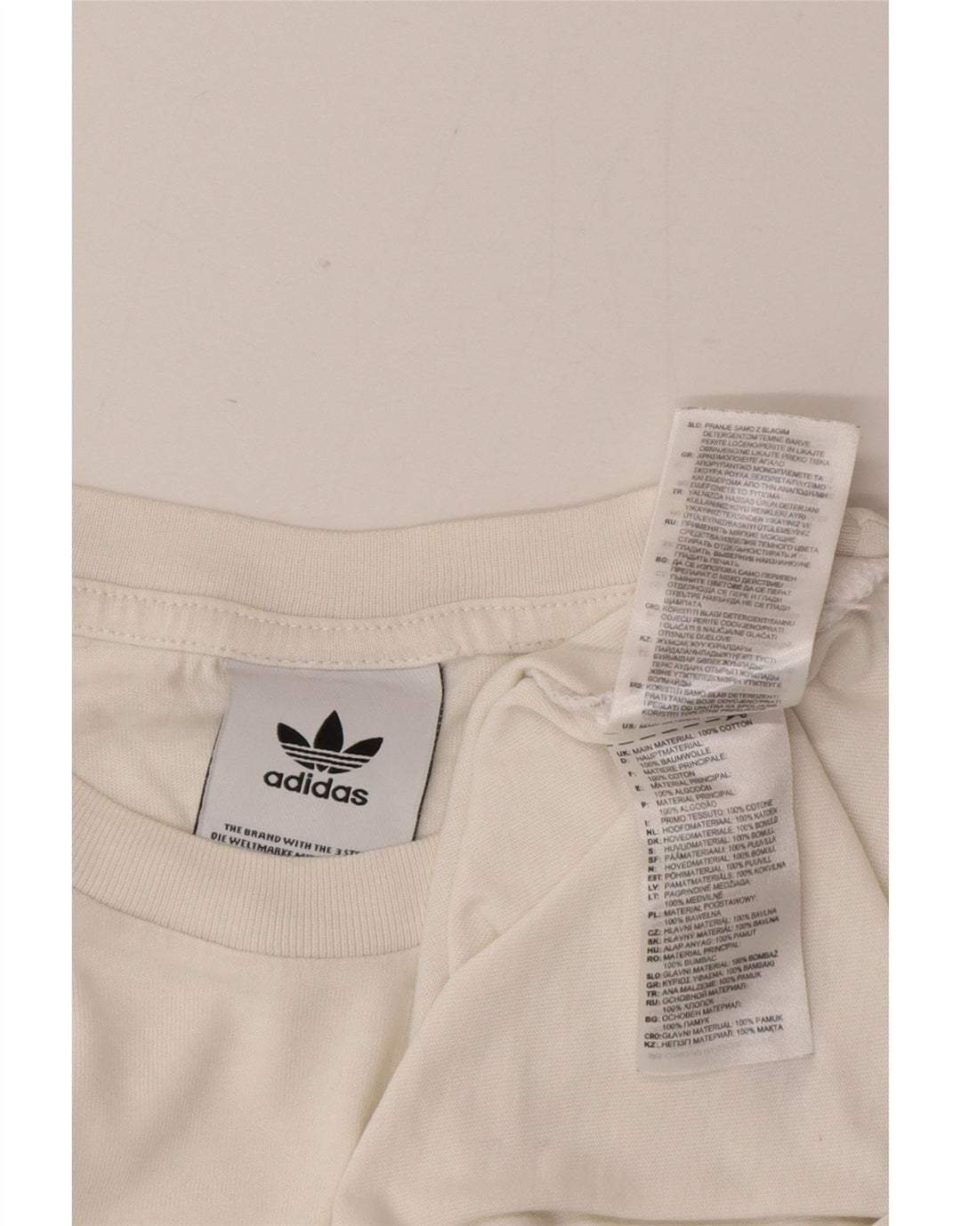 Adidas T-shirt graphique pour homme en coton blanc moyen