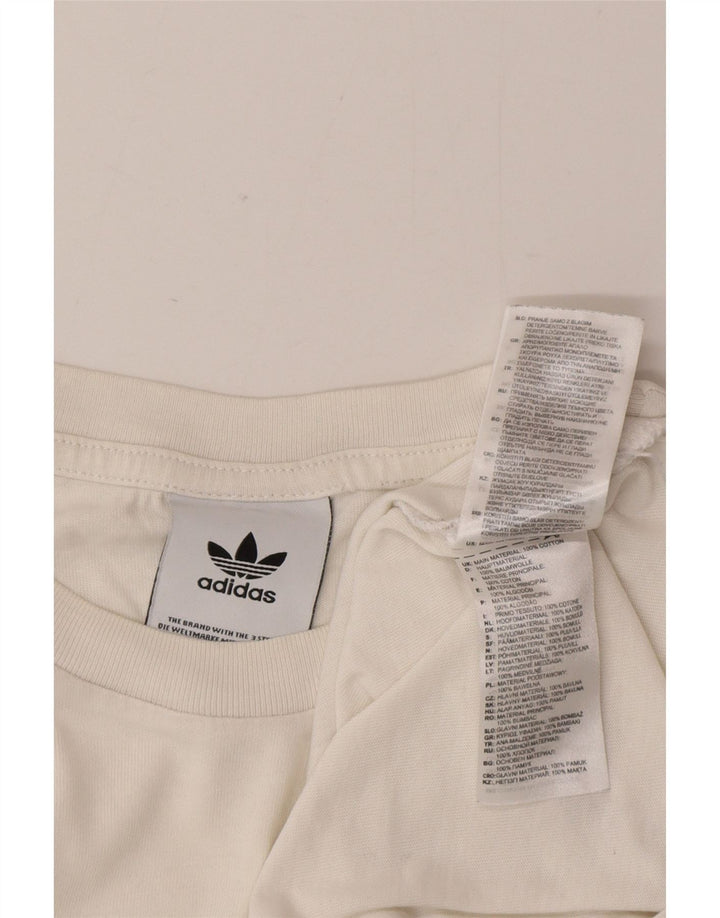 Adidas T-shirt graphique pour homme en coton blanc moyen
