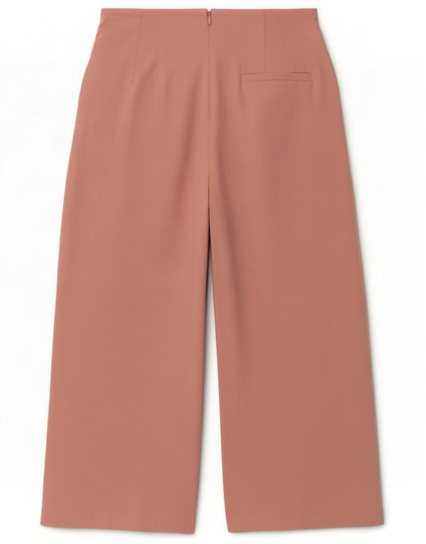 Topshop Pantalon court taille haute pour femme UK 8 Small W27 L23 Rose