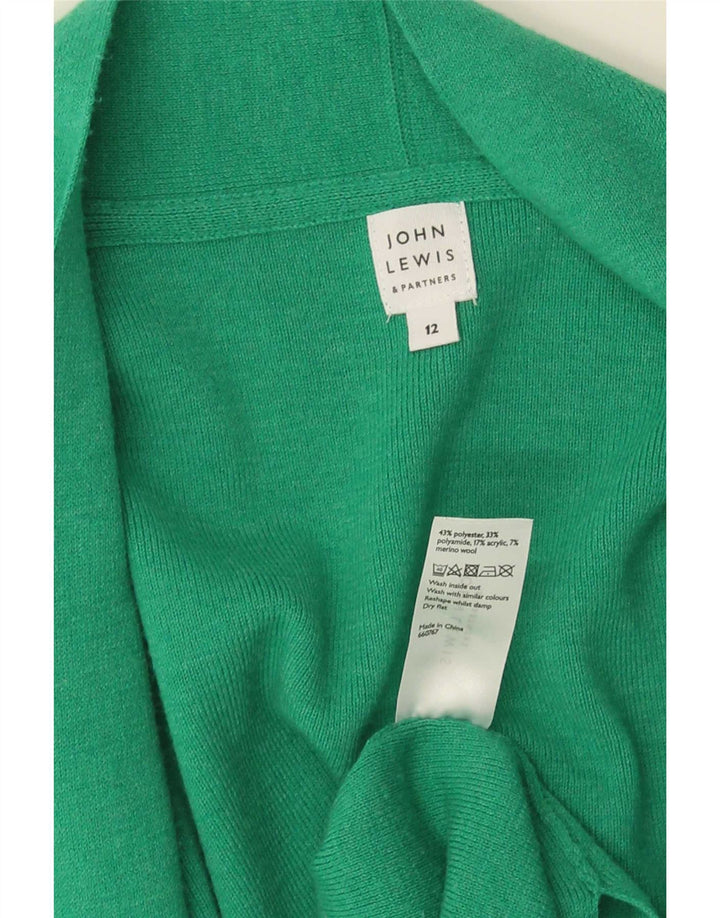 John Lewis Pull cardigan ouvert long pour femme UK 12 Vert moyen