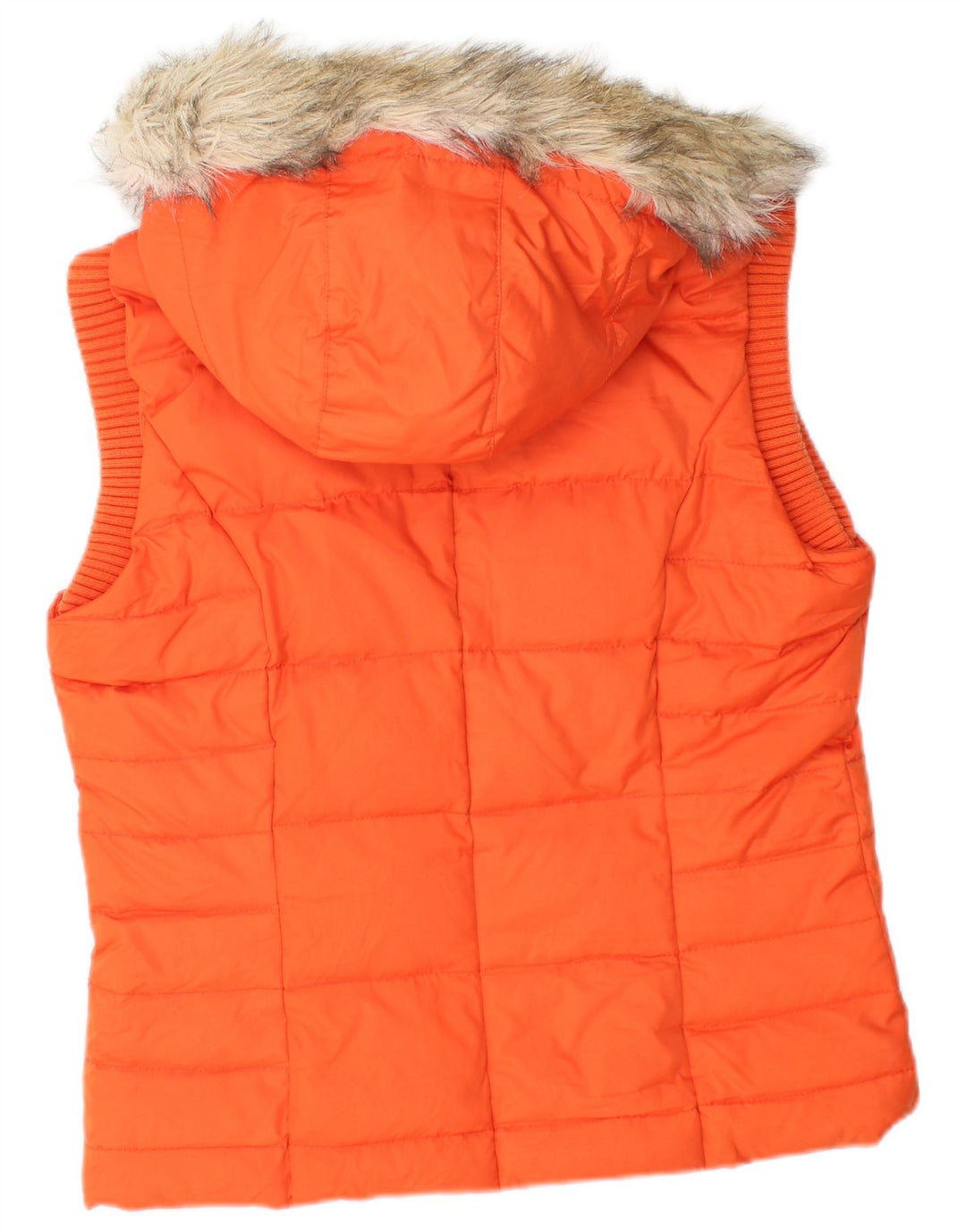 S.OLIVER Gilet rembourré à capuche pour femme UK 14 Orange moyen Polyester