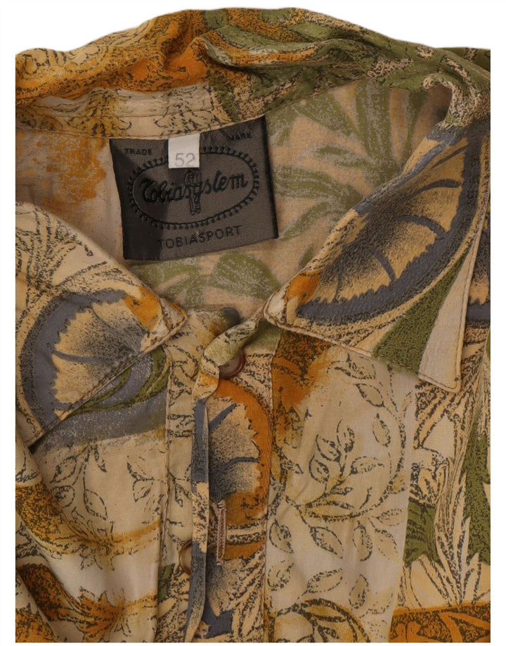 Chemise pull homme vintage IT 52 grand patchwork multicolore