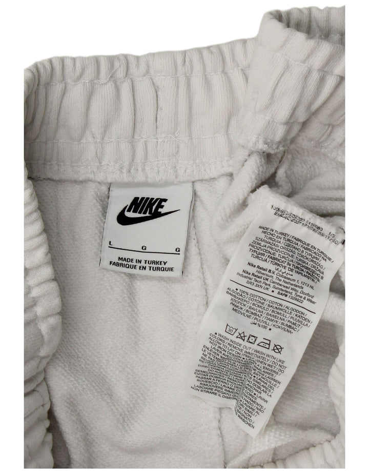 Nike Pantalon de survêtement pour homme en coton blanc Taille L