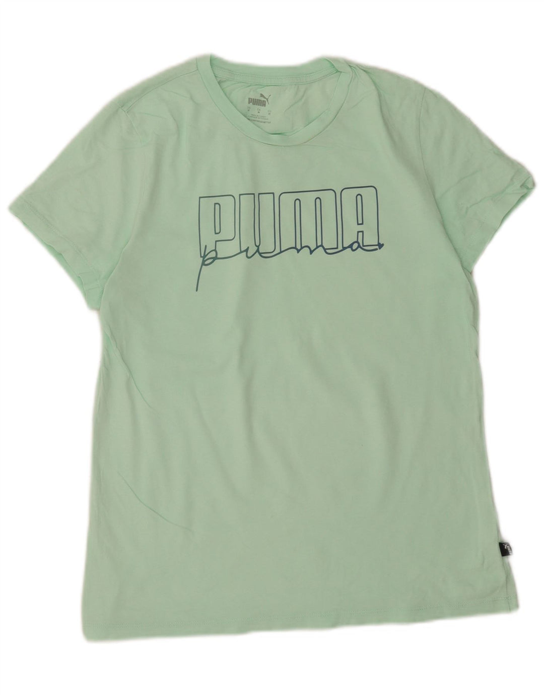 Puma T-shirt graphique pour femme UK 14 Vert moyen