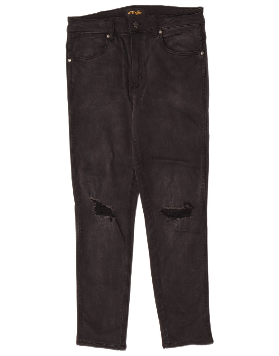 Wrangler Jean slim effet vieilli W30 L26 en coton noir pour femme