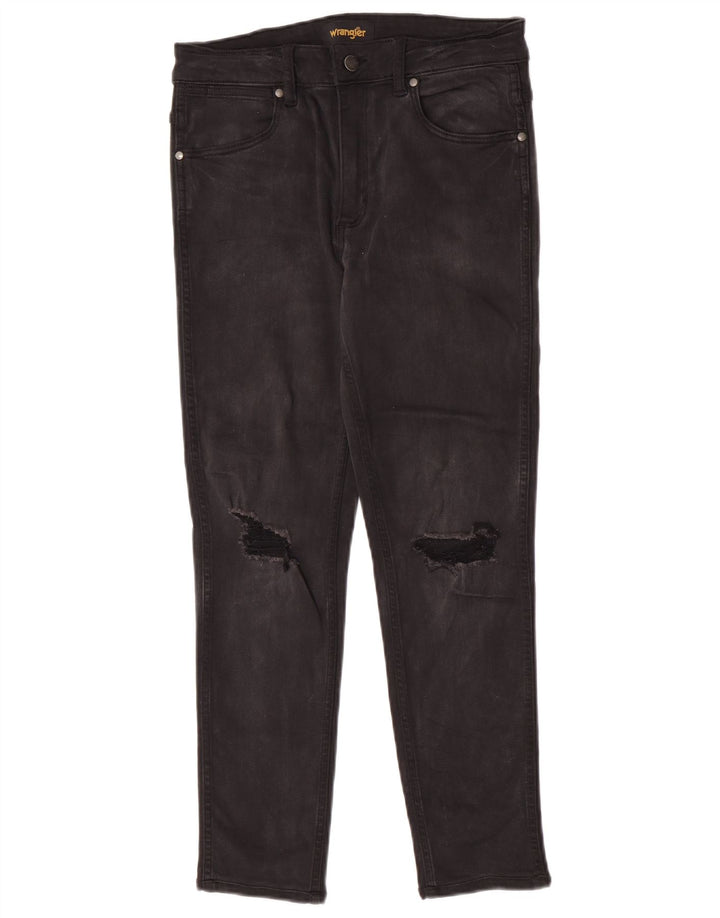 Wrangler Jean slim effet vieilli W30 L26 en coton noir pour femme