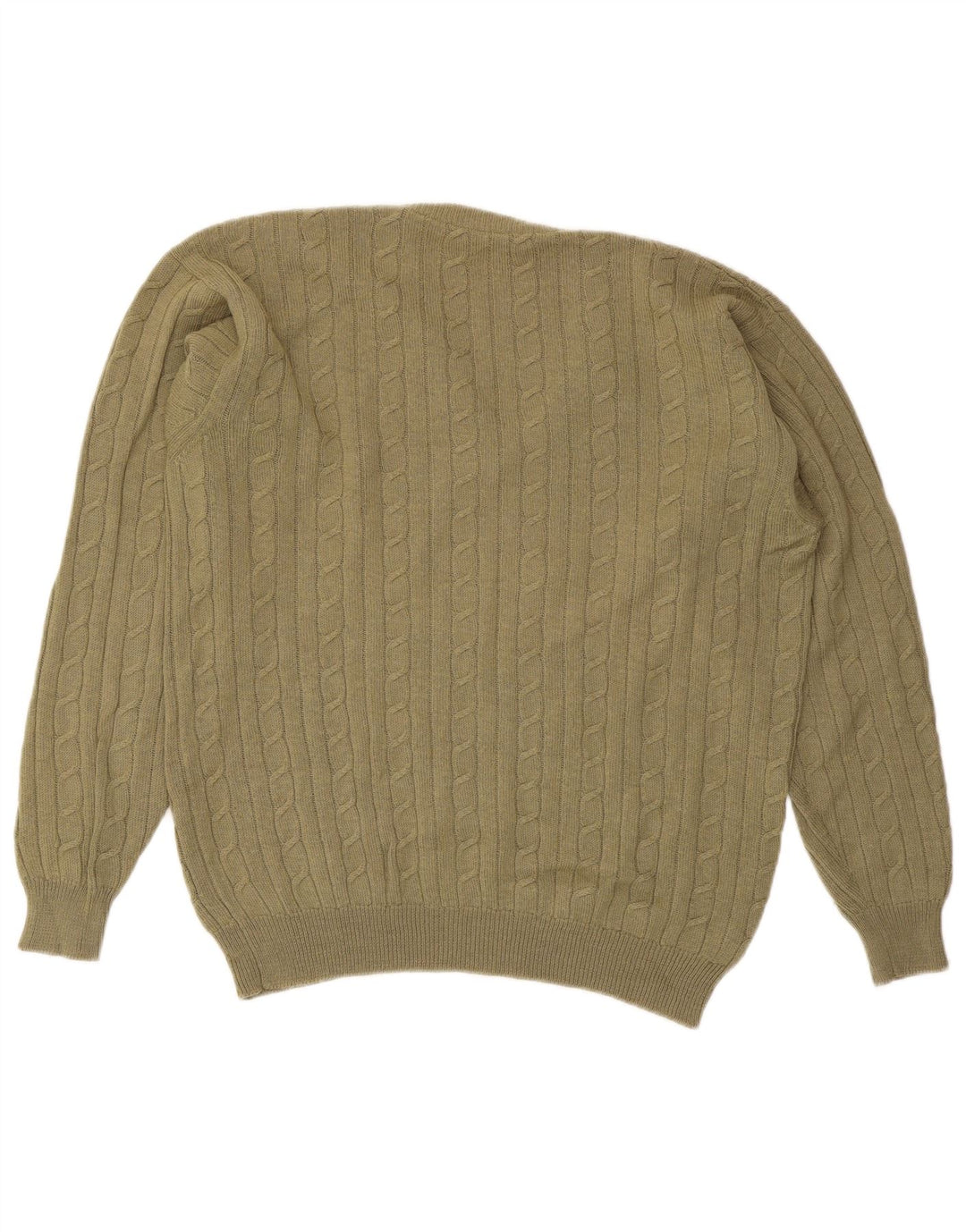 VINTAGE Pull col V homme grand kaki