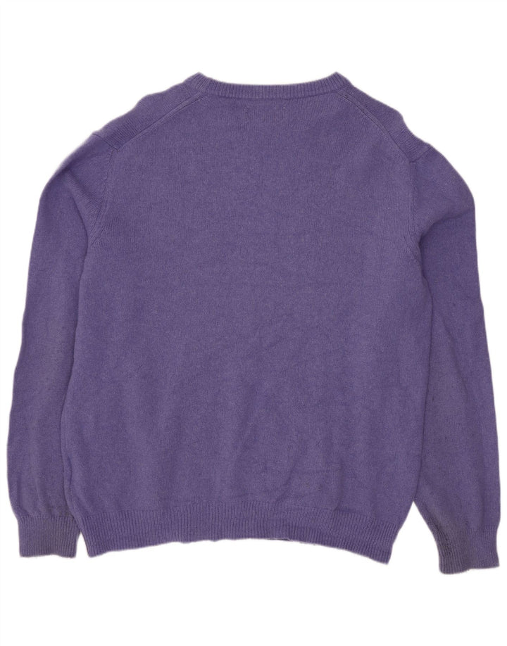 Marlboro Classics Pull col bateau pour homme en laine violette Taille L