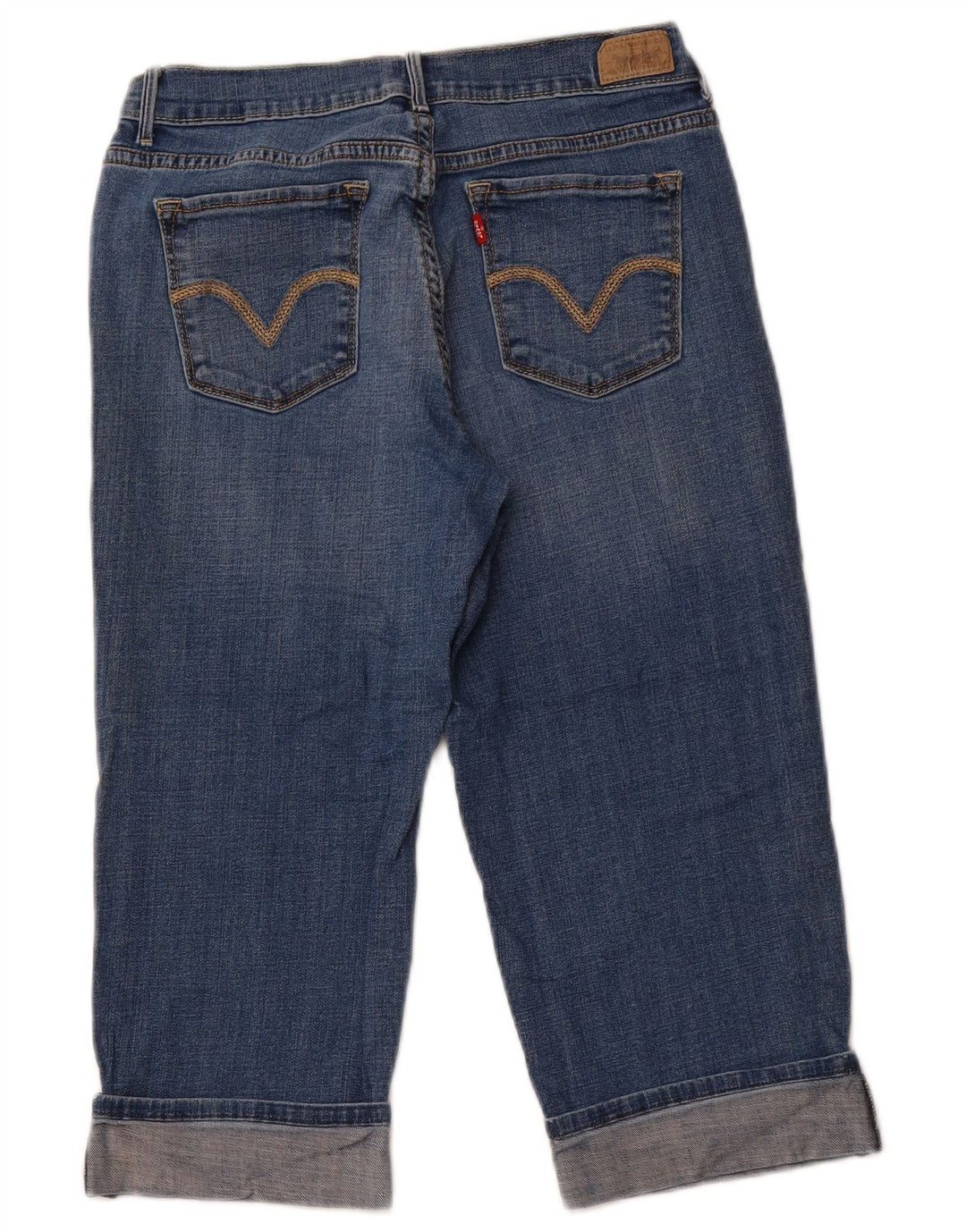 LEVI'S Jean Capri 515 pour femme US 8 Medium W28 L19 Bleu Coton