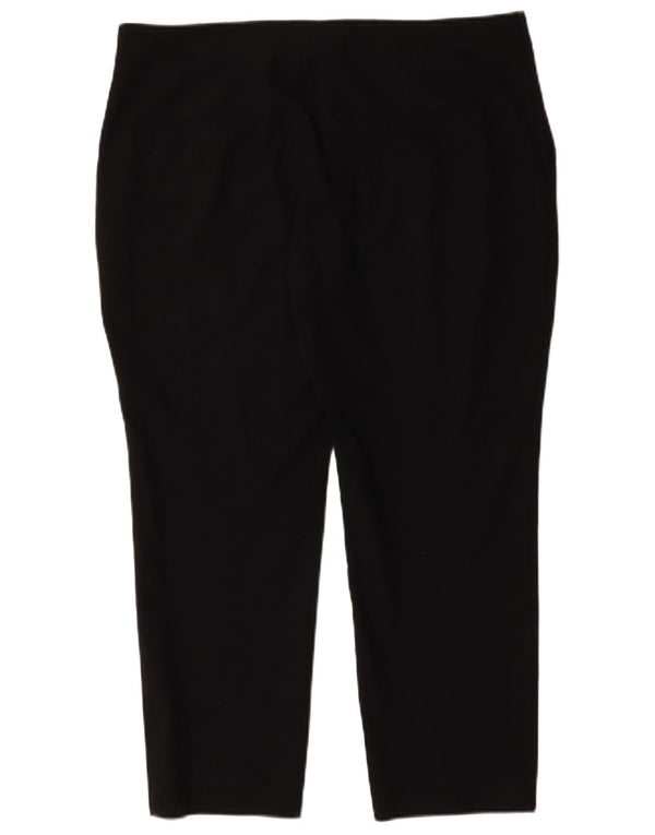 Zara Pantalon Chino Droit Femme EU 42 Large W32 L26 Noir