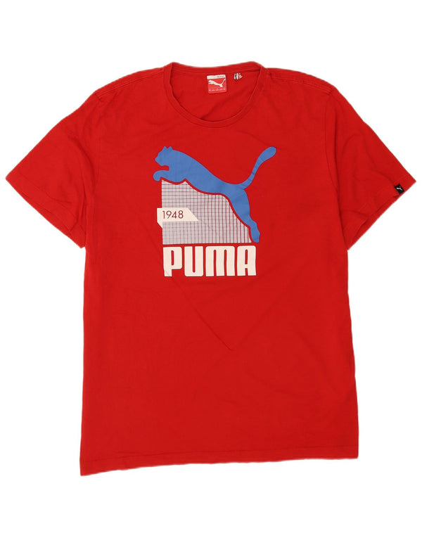 Puma T-shirt graphique pour homme 2XL Rouge Coton