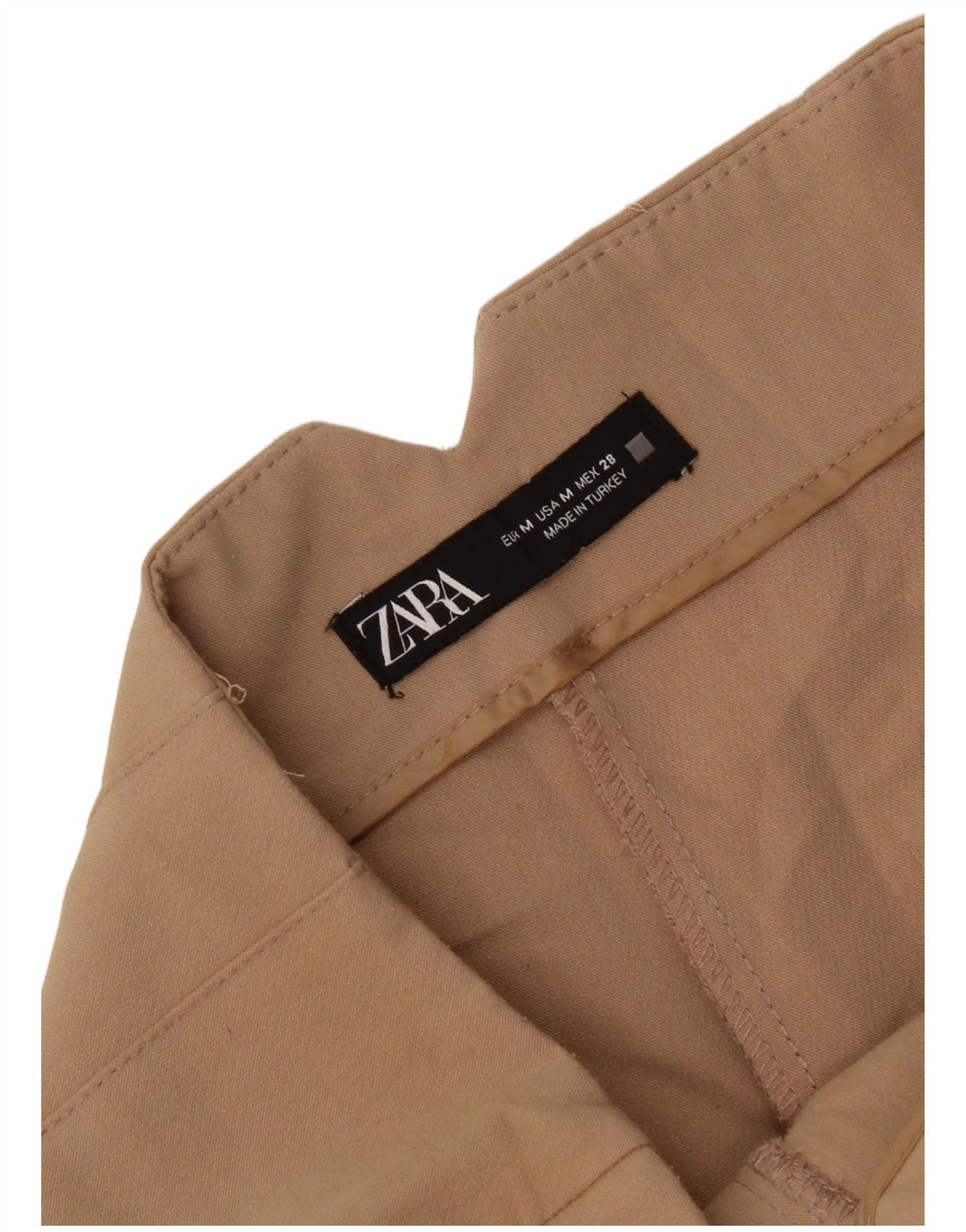 Pantalon De Costume Fuselé Zara Femme Moyen W28 L26 Beige