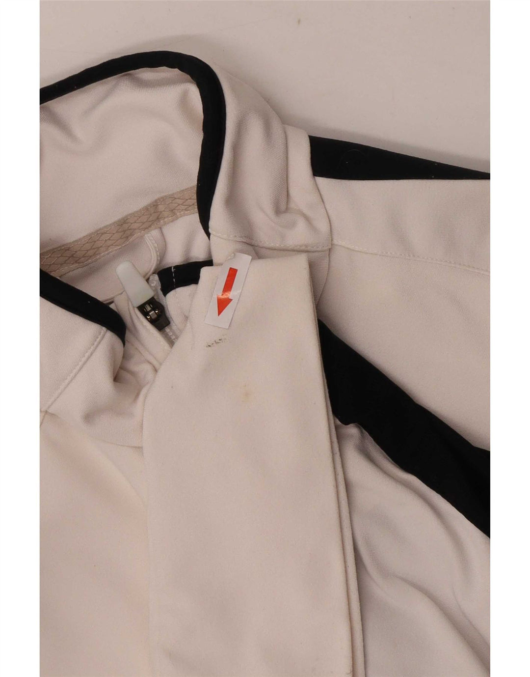 Nike Femme Dri Fit Survêtement Top Veste UK 12 Medium Blanc Colorblock