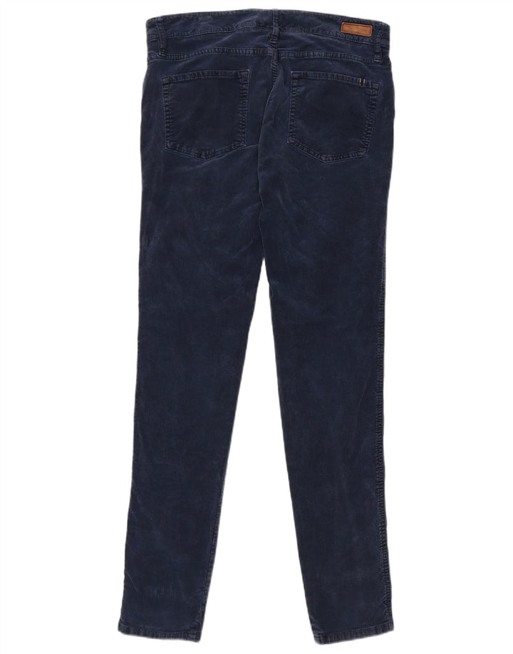 TOMMY HILFIGER Pantalon Femme Venice Skinny En Velours Côtelé W30 L31 Bleu Marine