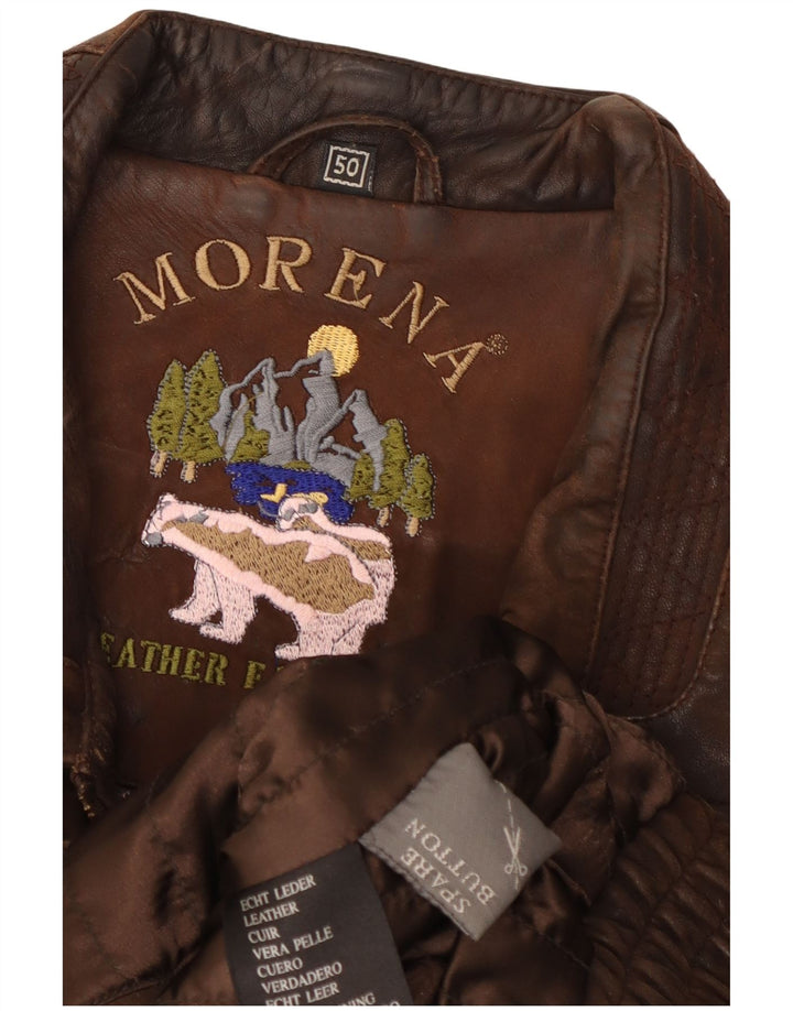Morena Veste en Cuir Homme IT 50 Grand Cuir Marron