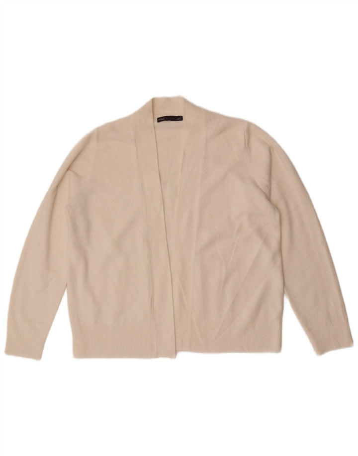 Marks & Spencer Pull cardigan ouvert pour femme UK 14 Blanc moyen