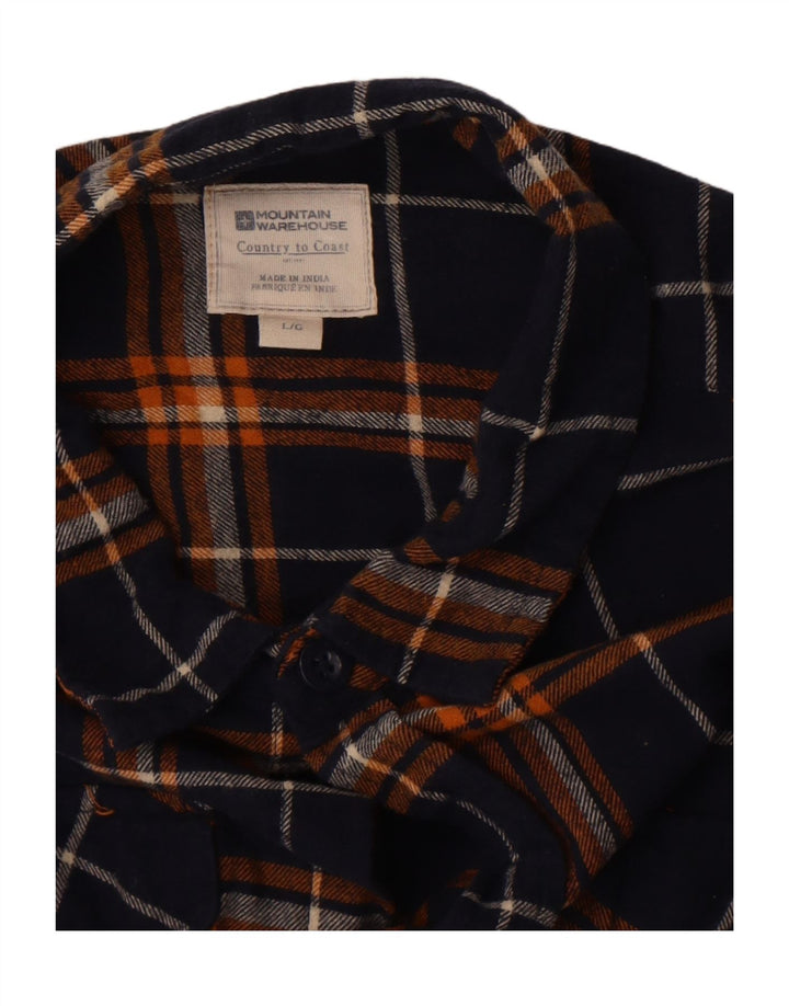 Mountain Warehouse Chemise en flanelle pour homme à carreaux bleu marine