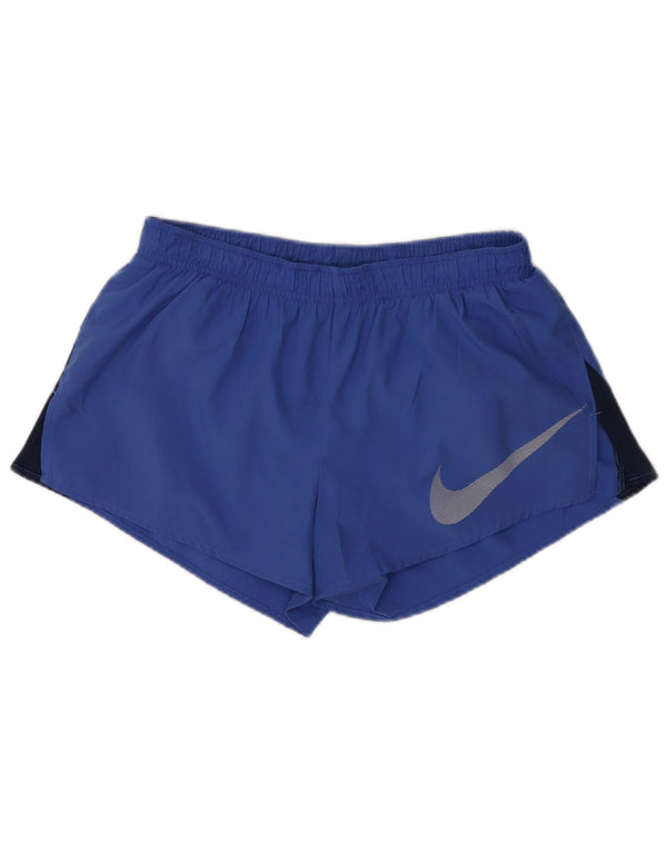 Nike Short de sport pour femme UK 12 Bleu moyen Polyester