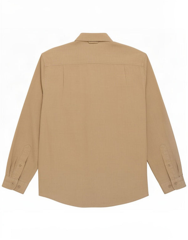 Bromfield Chemise en velours côtelé pour homme XL en coton beige
