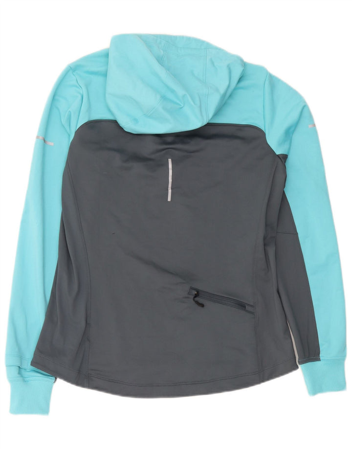 Nike Haut de survêtement à capuche Dri Fit pour femme UK 16 Large Bleu