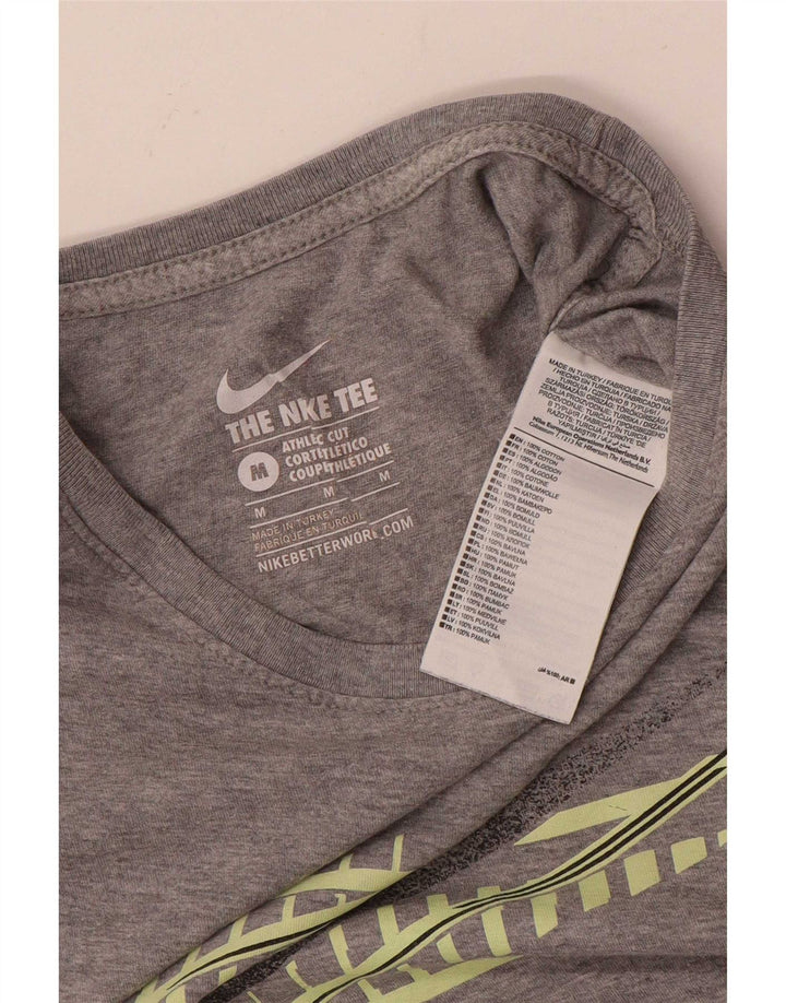 Nike T-Shirt Graphique Homme Gris Moyen Coton