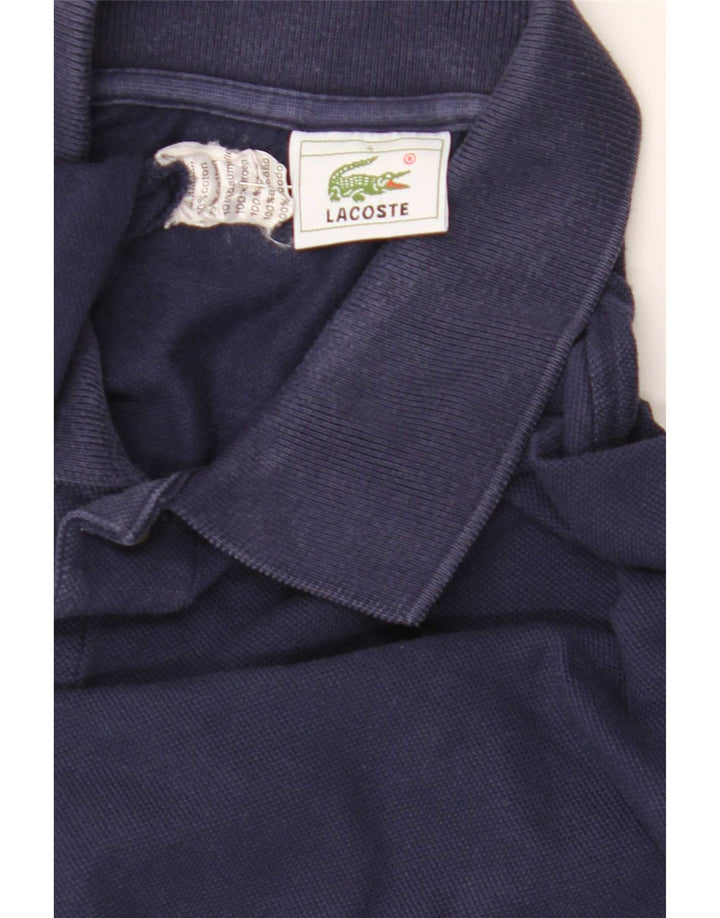 Lacoste Polo à manches longues pour homme Taille 4 Bleu marine moyen