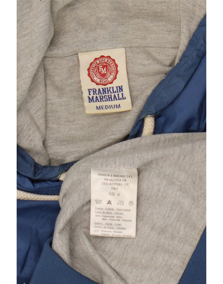 FRANKLIN MARSHALL Pull à Capuche Graphique Homme Nylon Bleu Moyen