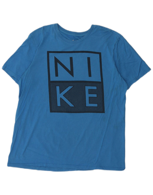 Nike T-shirt graphique coupe athlétique pour homme, grand bleu