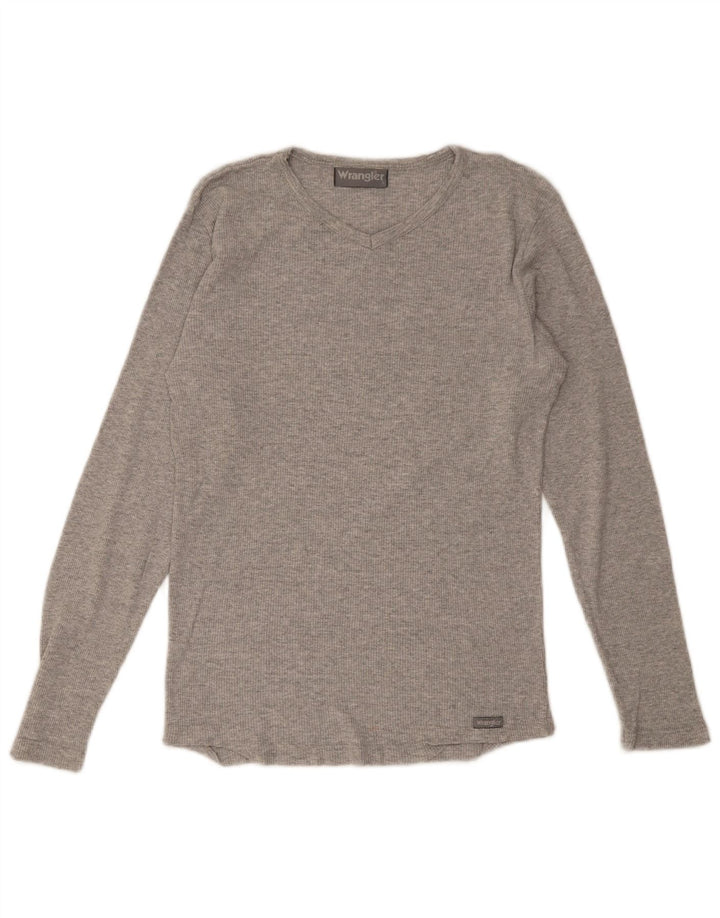 Wrangler Haut à manches longues pour femme UK 14 Large Gris