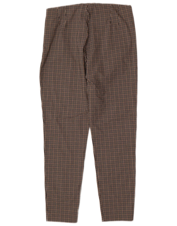 Zara Pantalon de costume fuselé pour femme 2XL W36 L27 Marron à carreaux