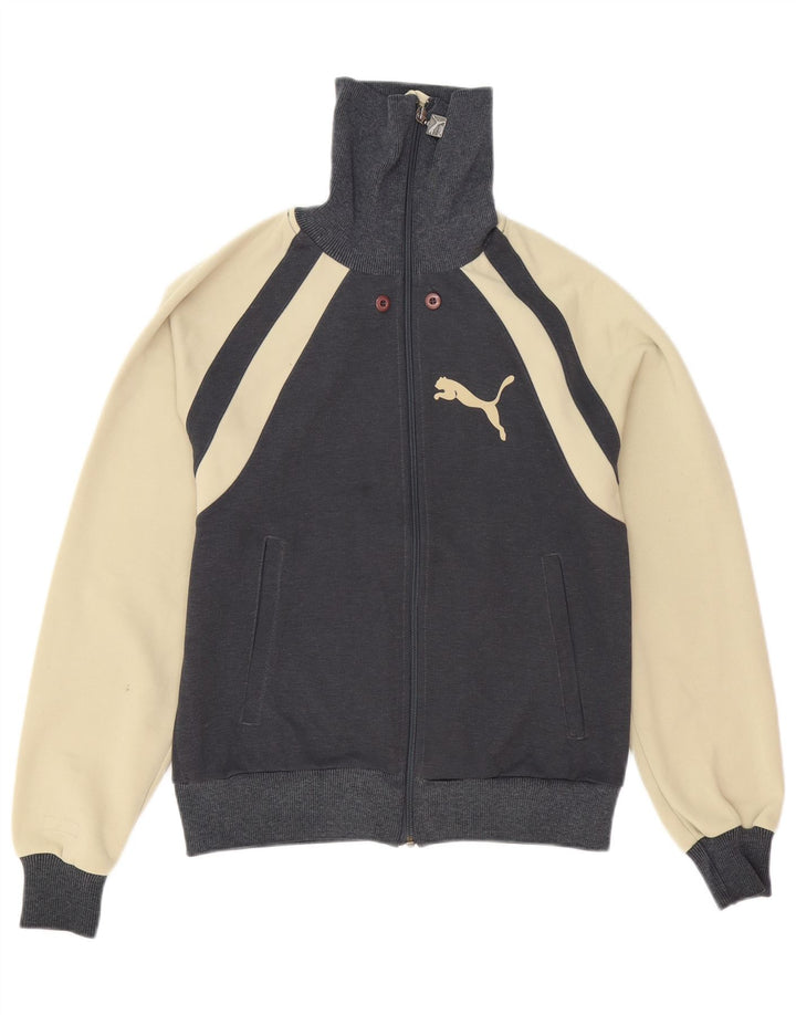 Puma Veste de survêtement pour homme XS Gris Colorblock Polyester