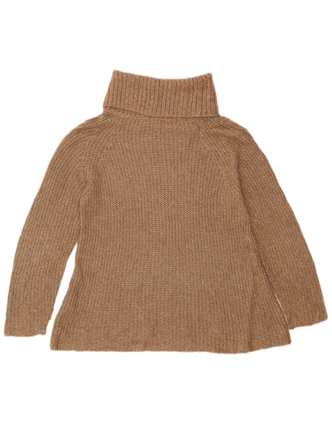 Massimo Dutti Pull col roulé pour femme UK 10 Petit Beige Moucheté