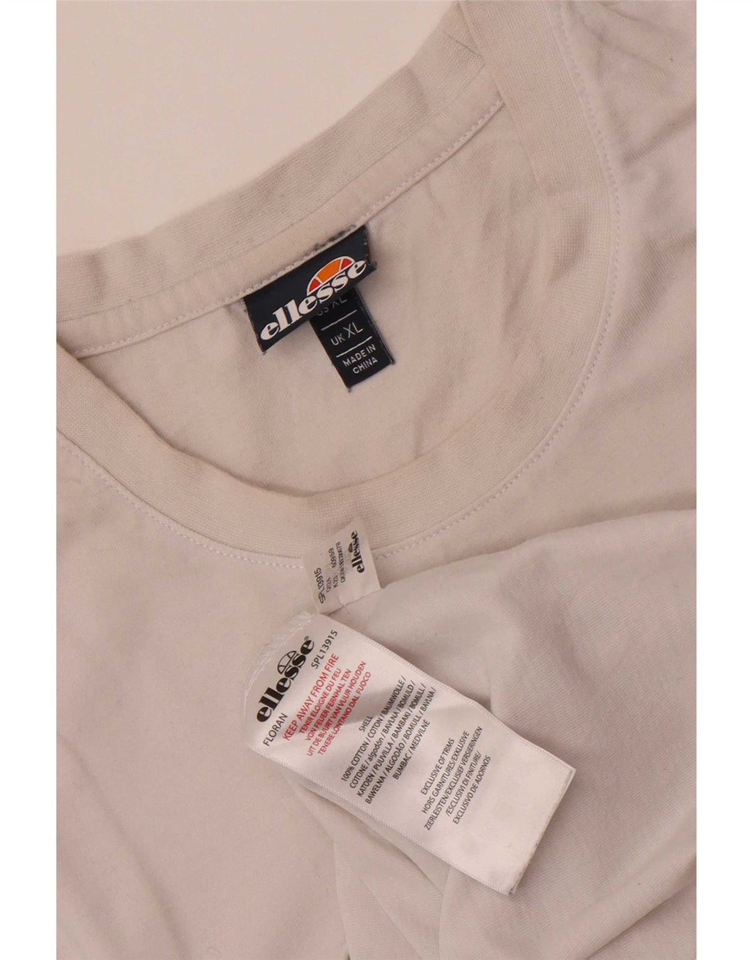 Ellesse T-Shirt Homme Top XL Blanc Coton