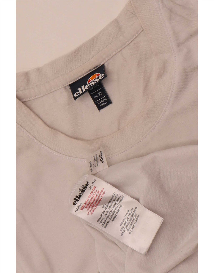 Ellesse T-Shirt Homme Top XL Blanc Coton