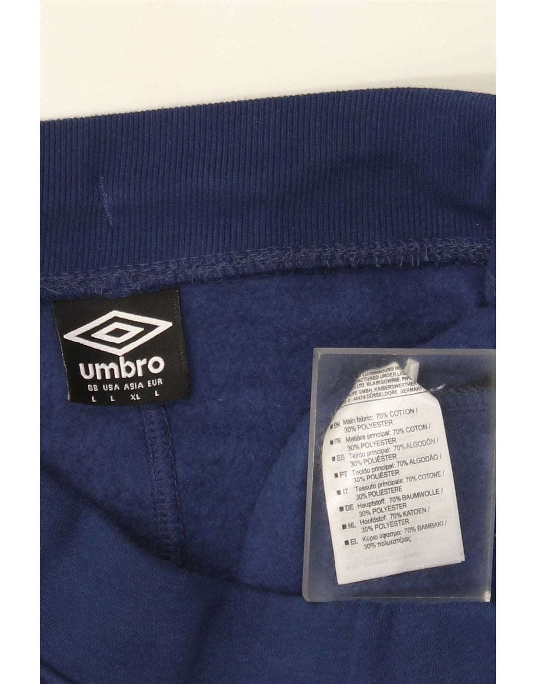 Umbro Short de Sport Homme Bleu Marine Large Coton